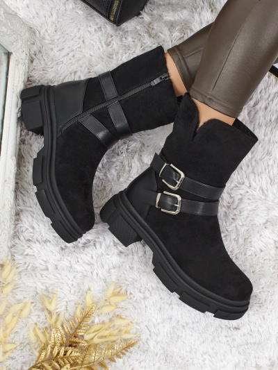 Höhere Damenstiefeletten aus Öko-Wildleder Callire