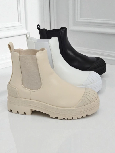 Plateau Stiefeletten aus Öko-Leder Amber Veil