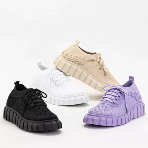 OUTLET Бежеве жіноче спортивне взуття на масивній підошві Тетерика - взуття