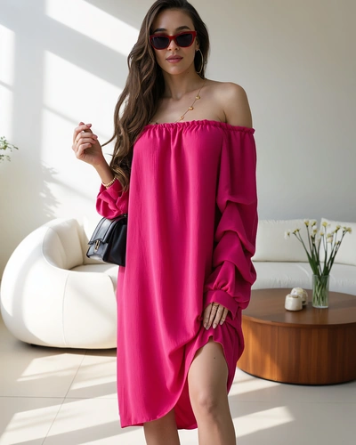 Royalfashion Glattes Damenkleid a'la Spanisch mit Rüschen