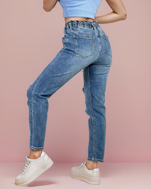 Royalfashion Жіночі джинси паперового крою mom jeans