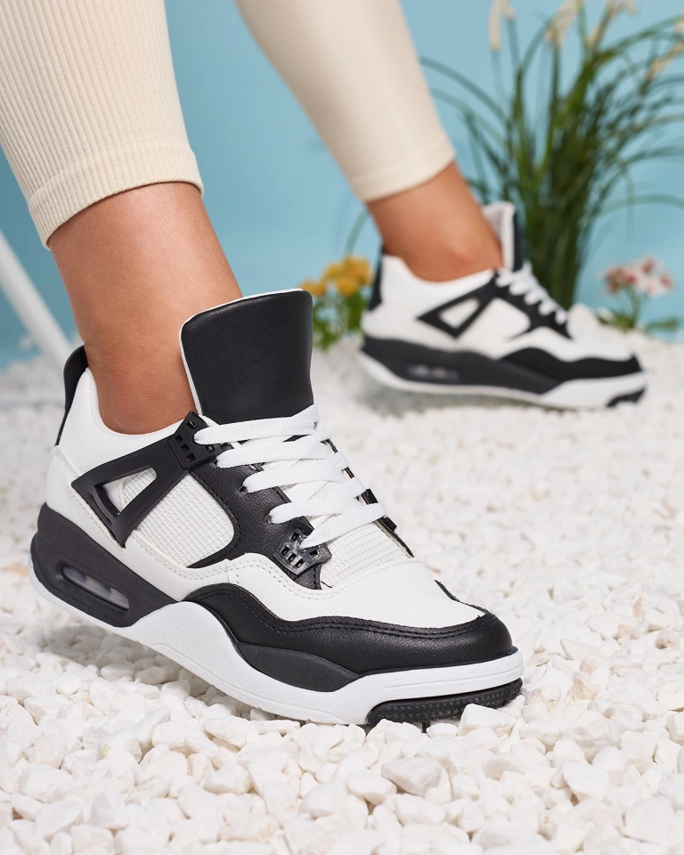 Schwarz-weiße Damen-Sportschuhe Evoile- Footwear