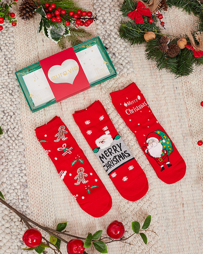 Royalfashion Weihnachtssocken in einer Schachtel 3/Pack