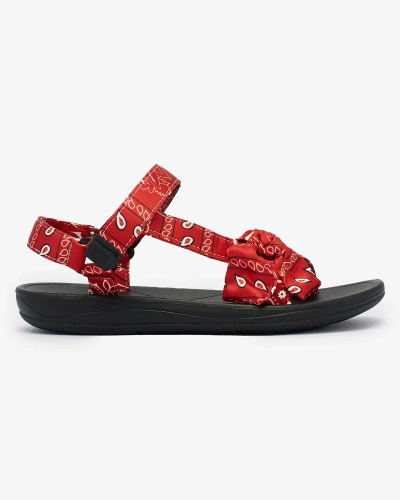 Royalfashion Rote Damensandalen mit Schleife Oyall