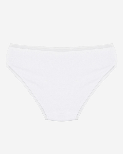 Weißer Damen-Slip aus Baumwolle mit Spitze - Unterwäsche