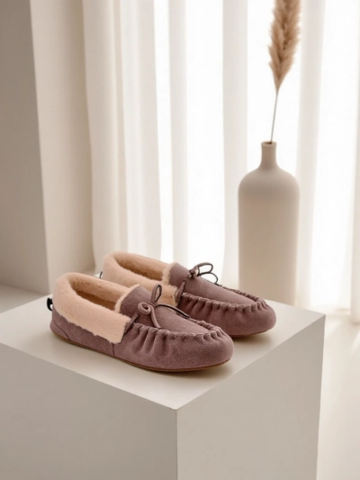 Royalfashion Жіночі мокасини з хутром Ahtikes