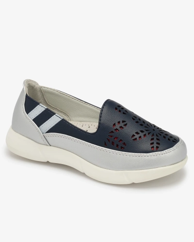 Сліпони сріблясто-блакитні для дівчаток Ewesgi- Footwear