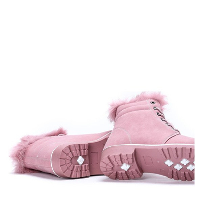 Ocieplane trapery w kolorze różowym Georgia - Obuwie