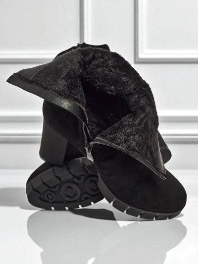 Damen Stiefeletten aus Eco-Wildleder mit Blockabsatz RuneFlicker