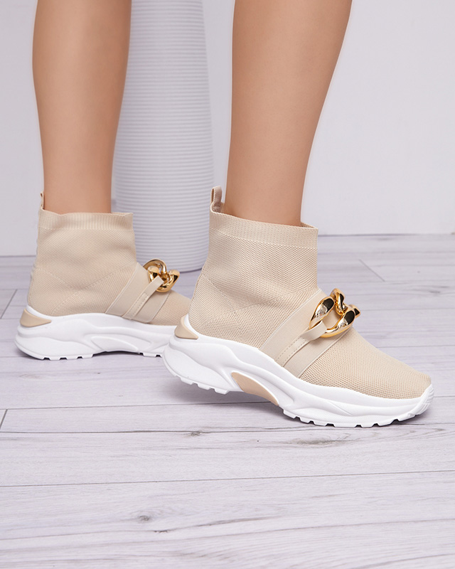 High Deveris Beige Sneaker für Damen - Schuhe