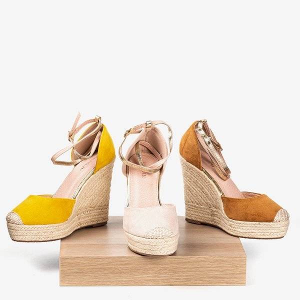 OUTLET Puder Espadrilles auf einem hohen Keil Sablac - Schuhe