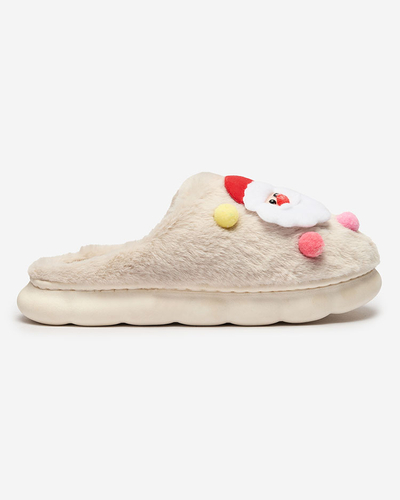 Royalfashion Weihnachtspantoffeln in beige Fertemse