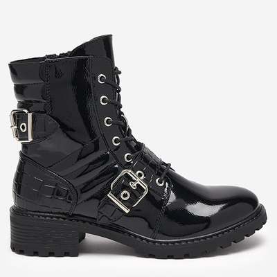 Schwarz lackierte Damenstiefel Macina - Footwear