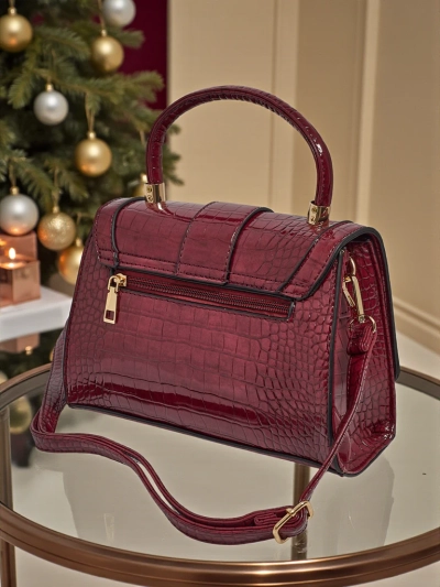 Lackierte kleine Damenhandtasche aus Öko-Leder Lunaya