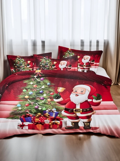 Royalfashion Weihnachtsbettwäsche 160x200 Set 3-TEILIG