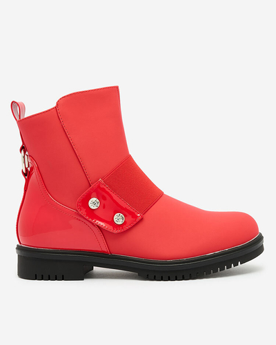 Royalfashion Rote matte Damenstiefel Setipfa