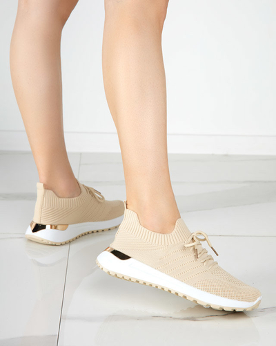 OUTLET Sportschuhe aus beigefarbenem Stoff für Damen Erina - Schuhe