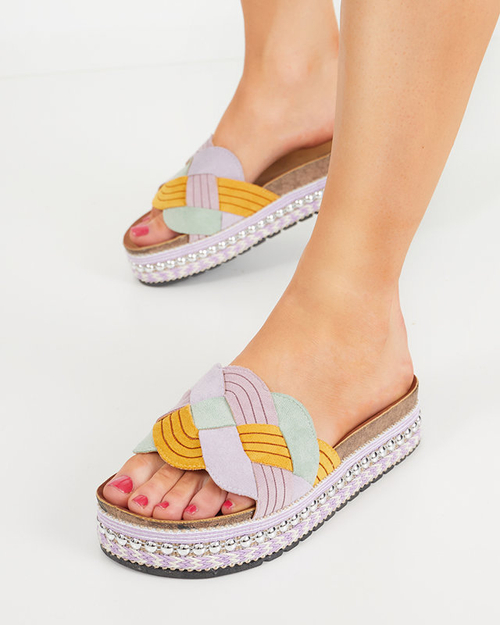 Фіолетові жіночі на грубій підошві Cekolina