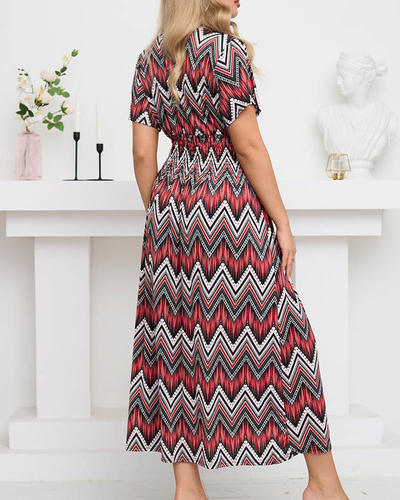 Жіноча червона сукня з візерунком - Одяг