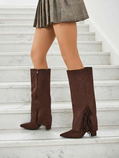 Жіночі козаки еко замшеві з халявою Rimolea