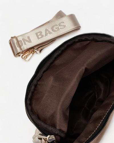 Royalfashion Beige kleine Damenhandtasche aus Öko-Wildleder