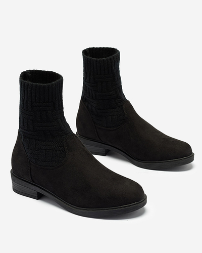 Schwarze Damenstiefel a'la sock Asencion - Footwear