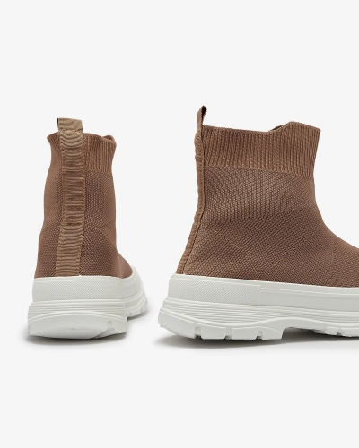 Braune Damen Slipper hohe Sportschuhe a'la Sneakers Vertiks - Footwear