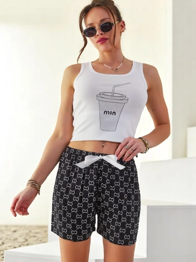 Royalfashion Baumwolle Damen Shorts mit Bären