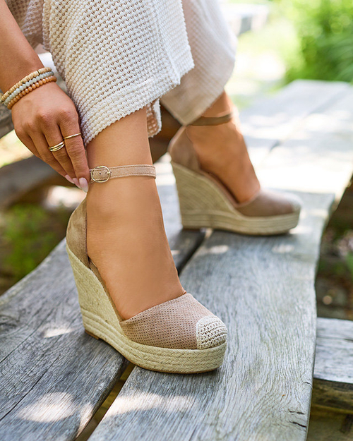 Босоніжки Royalfashion Коричневі жіночі Meylasi на платформі