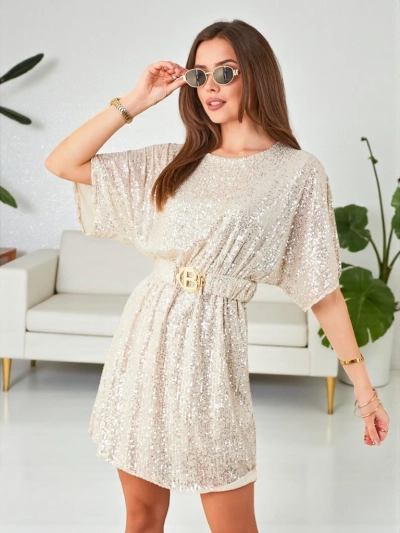 Royalfashion Damenkleid mit Pailletten