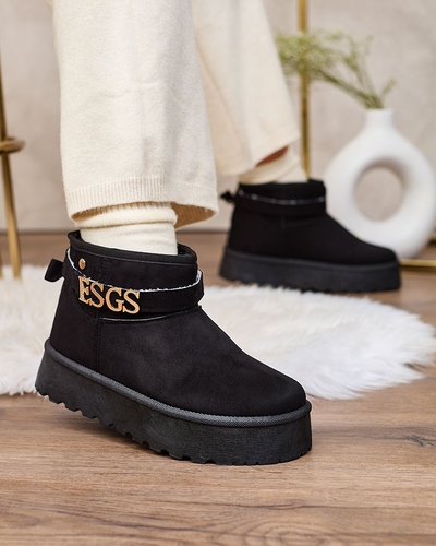 Royalfashion Rosa Damen a'la Schneestiefel mit Esgala-Verzierung