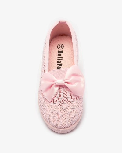 Schleifen-Sneakers für Mädchen in Hellrosa Lolisa - Schuhe