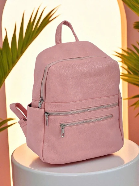 Aurelia Rosa – Damenrucksack Królewska Moda aus Öko-Leder, groß für A4