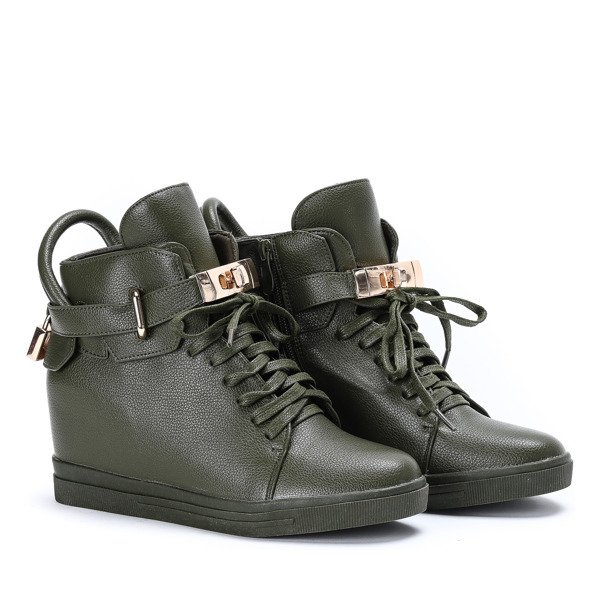 Grüne Turnschuhe mit Innenkeilabsatz Sinnea - Footwear