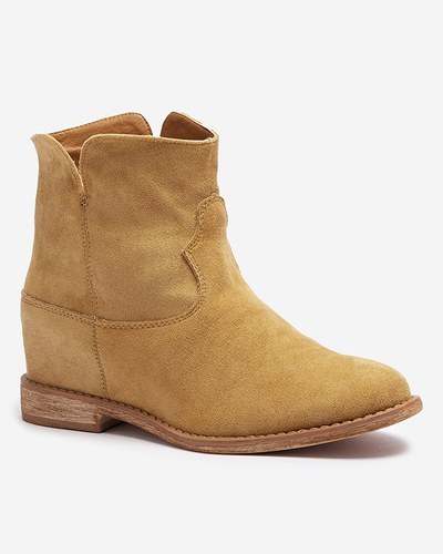 Cowboystiefel auf einem Indoor-Keil aus Kamel Bluestone - Footwear 1