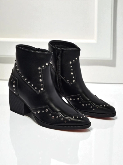 Cowboystiefel mit Absatz und Nieten Glaciere