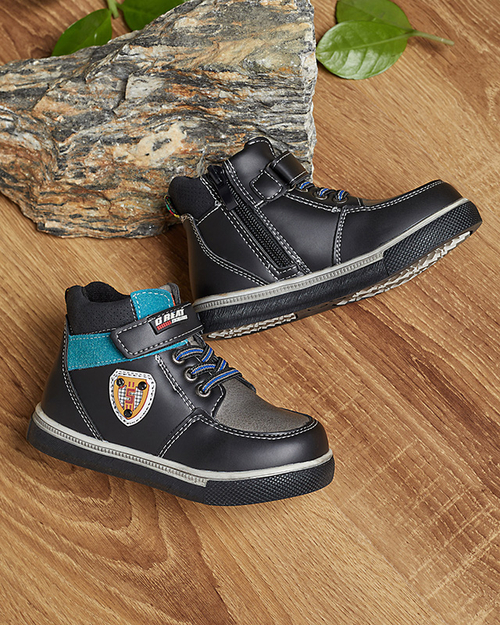 Чорні черевики для хлопчиків Wiasio- Footwear