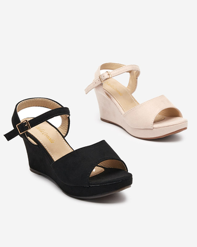 Beige Damen-Keilsandalen Nalem - Schuhe