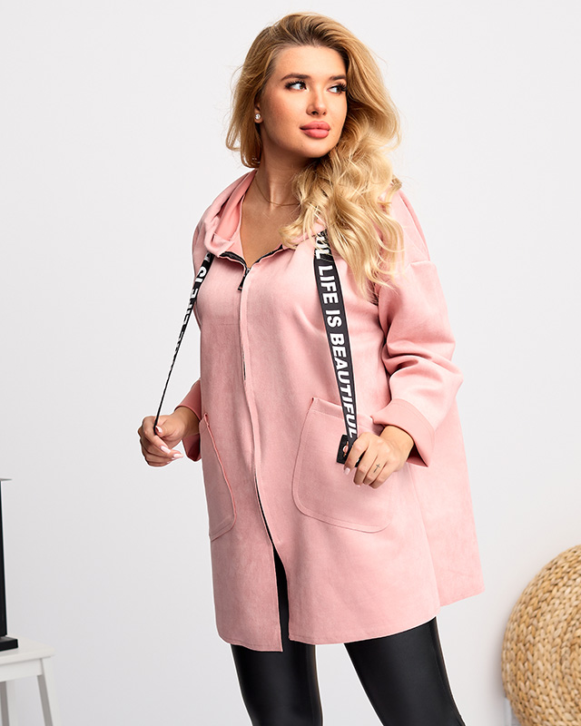 Damenjacke aus Öko-Wildleder in Rosa - Kleidung