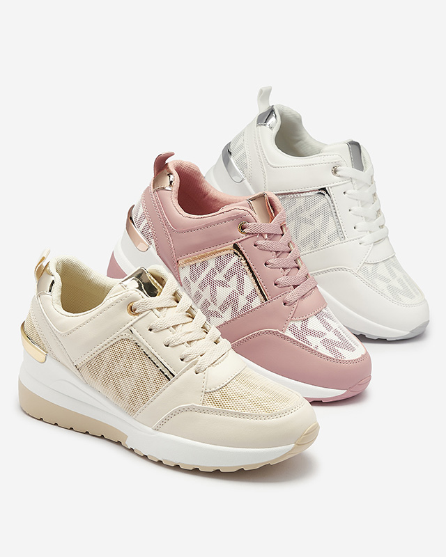 Pinke Damen-Sneakers mit verstecktem Anker Qasvy- Footwear