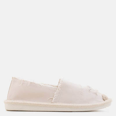 Beige Espadrilles für Damen mit Cut-Outs Riev - Footwear