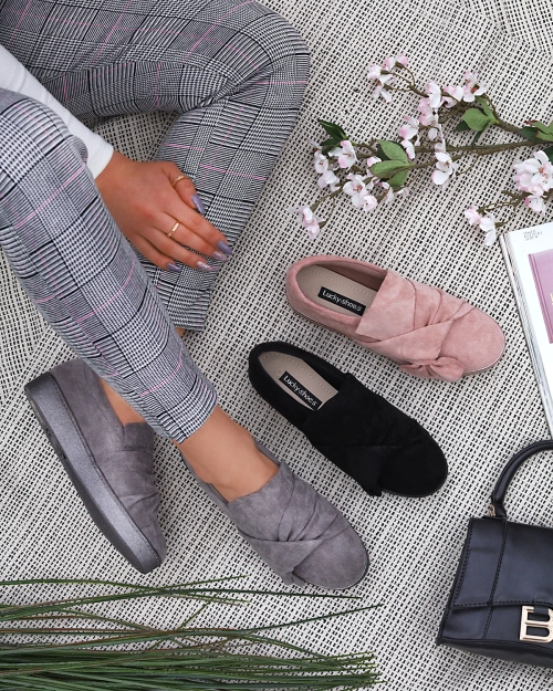 Сірі жіночі сліпони з екозамші Bliwix - Взуття