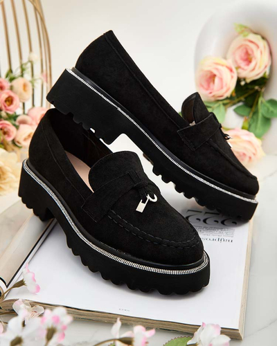 Royalfashion Damen Mokassins mit Zirkonen Ali