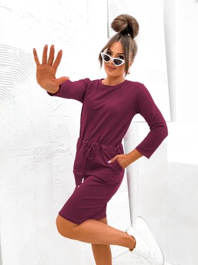 Royalfashion Damen knielanges Kleid aus Stoff