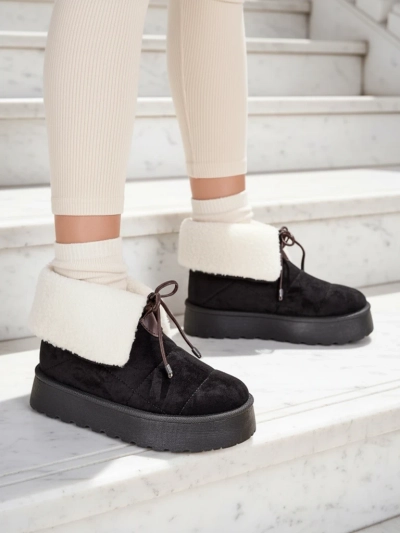 Royalfashion Damen Schnürschnee-Stiefel Wdeno