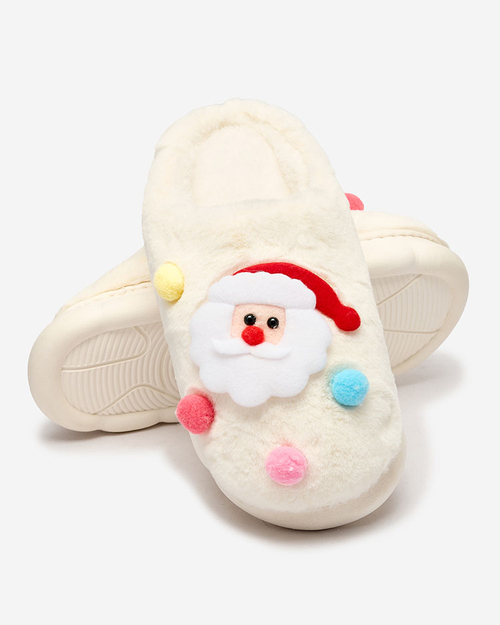 Різдвяні жіночі капці Royalfashion білі Fertemse