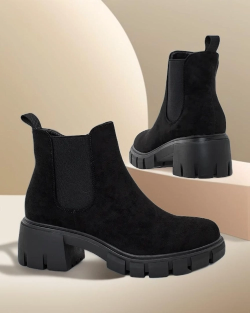 Жіночі оксамитові чоботи на шпильці Royalfashion