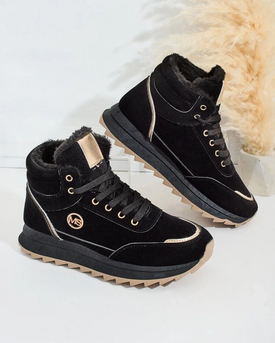 Royalfashion Warmed women's sneakers with fur Casill