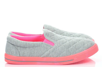 Grau-rosa Damen Slip auf Asqus Sneakers - Schuhe