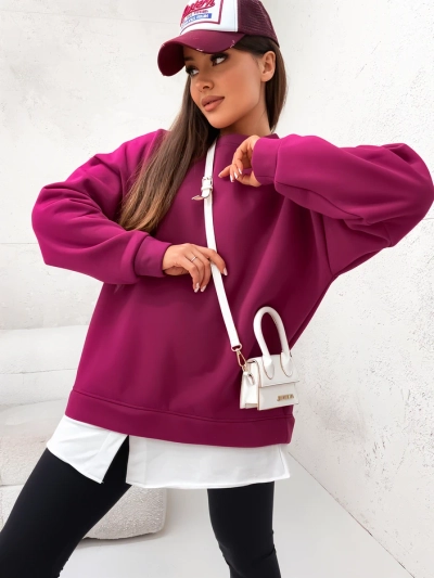 Royalfashion Baumwoll-Damen-Sweatshirt mit abnehmbarem unteren Teil